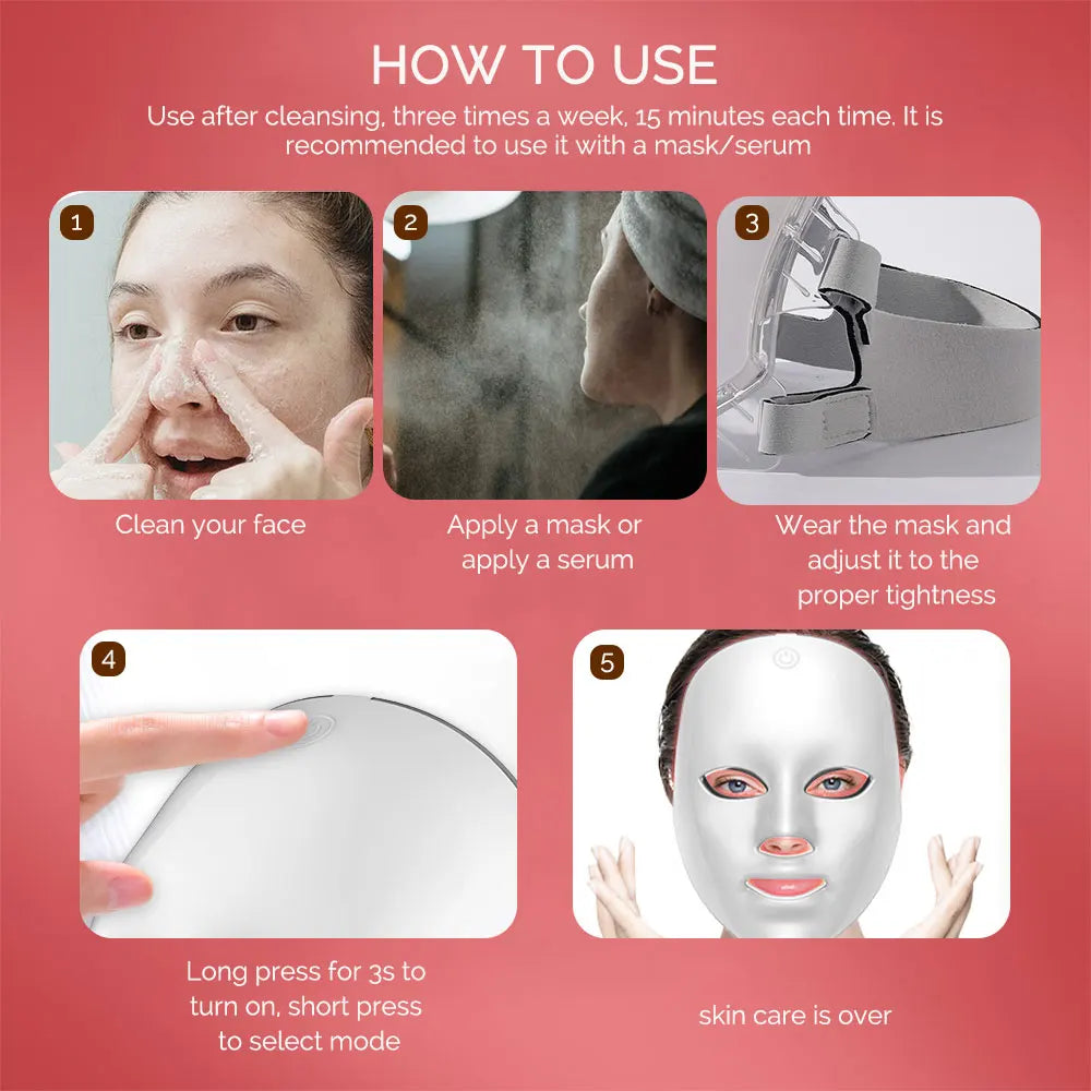 Wireless LED Face Mask (7 Farben)