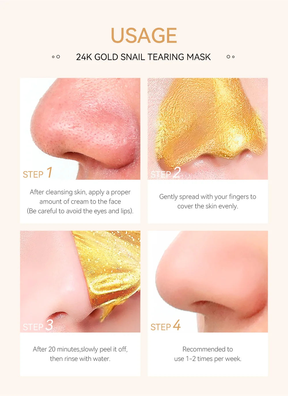 Peeling Face Masks (Gold/Sakura)
